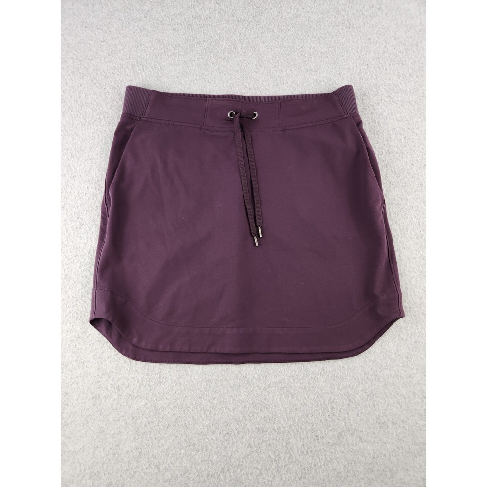 Athleta Midtown Skirt Wild Bloom Purple Elastic Waist Athleisure Womens Sz Small